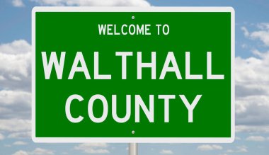 Rendered 3d highway sign