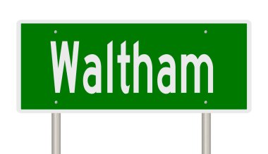 Rendered 3d highway sign