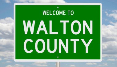 Rendered 3d highway sign