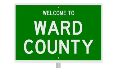 Rendered 3d highway sign