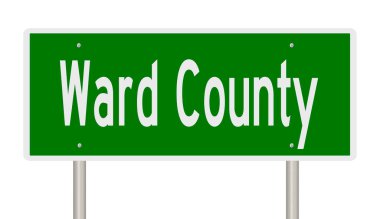 Rendered 3d highway sign