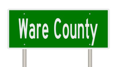 Rendered 3d highway sign