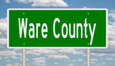 Rendered 3d highway sign