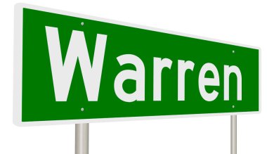 Rendered 3d highway sign