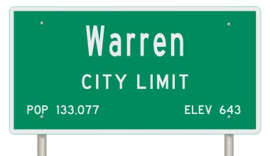 Rendered 3d highway sign