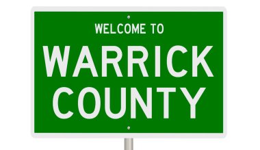 Rendered 3d highway sign