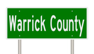 Rendered 3d highway sign