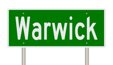 Rendered 3d highway sign