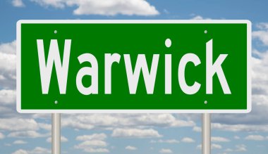 Rendered 3d highway sign