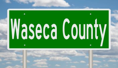 Rendered 3d highway sign