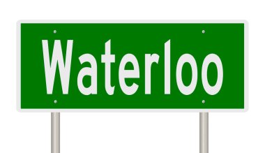 Rendered 3d highway sign