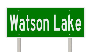 Rendered 3d highway sign