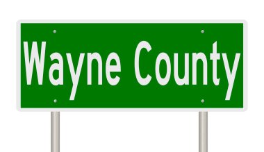 Rendered 3d highway sign