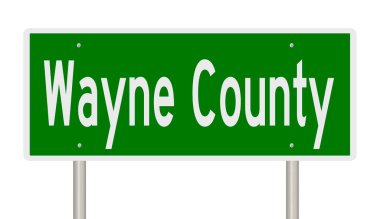 Rendered 3d highway sign