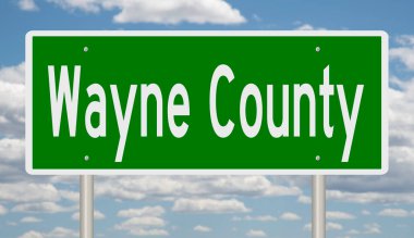 Rendered 3d highway sign