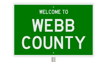 Rendered 3d highway sign