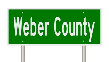 Rendered 3d highway sign