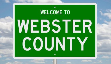 Rendered 3d highway sign