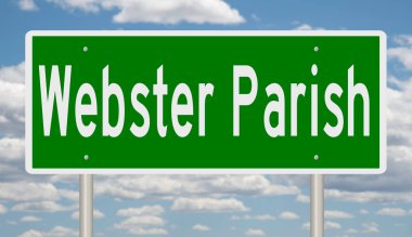 Rendered 3d highway sign