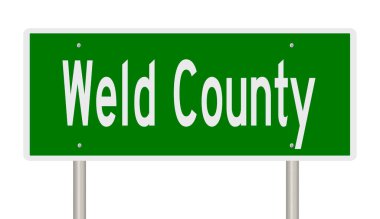 Rendered 3d highway sign