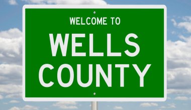 Rendered 3d highway sign