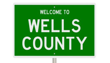 Rendered 3d highway sign