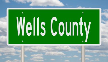 Rendered 3d highway sign