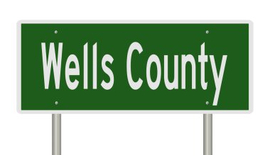 Rendered 3d highway sign