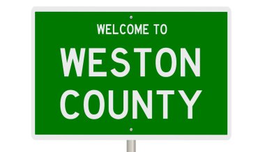 Rendered 3d highway sign