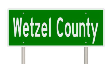 Rendered 3d highway sign