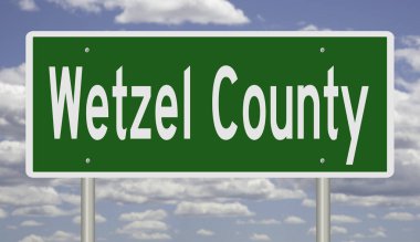 Rendered 3d highway sign