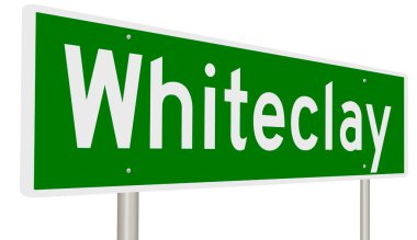 Rendered 3d highway sign