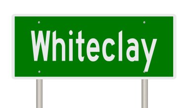 Rendered 3d highway sign