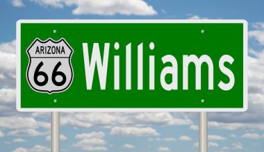 Rendered green highway sign