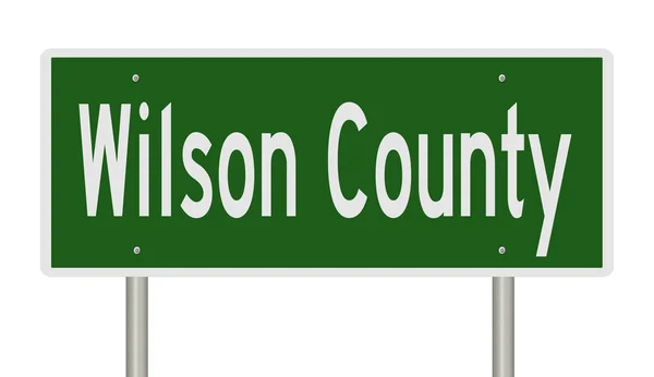 Rendered Green Highway Sign Wilson County — стокове фото