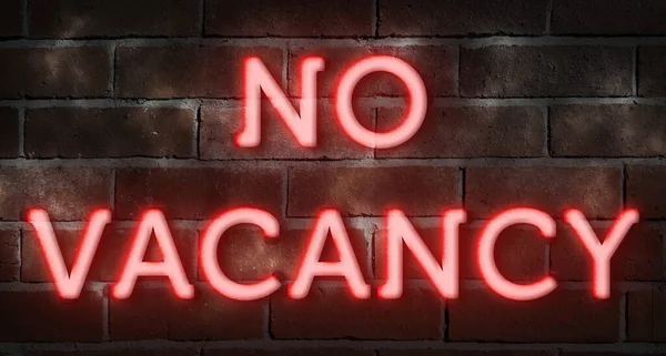 Neon Sign Brick Wall Vacancy — Stock fotografie