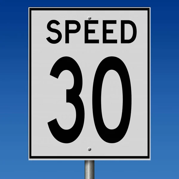 Rendered Speed Sign Mph — Stok Foto