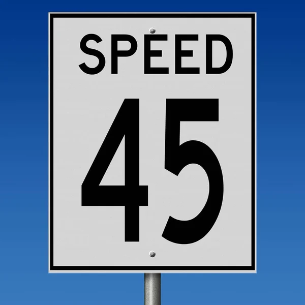 Rendered Speed Sign Mph — 图库照片