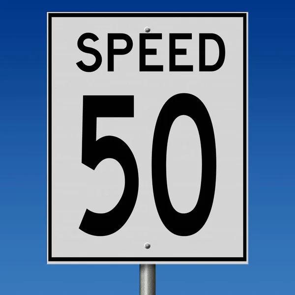 Rendered Speed Sign Mph — Photo