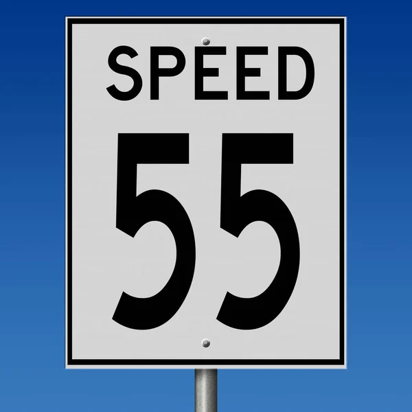 Rendered Speed Sign Mph — Stockfoto