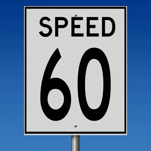 Rendered Speed Sign Mph — Photo