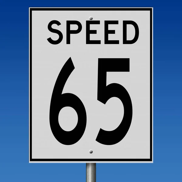 Rendered Speed Sign Mph — Stockfoto