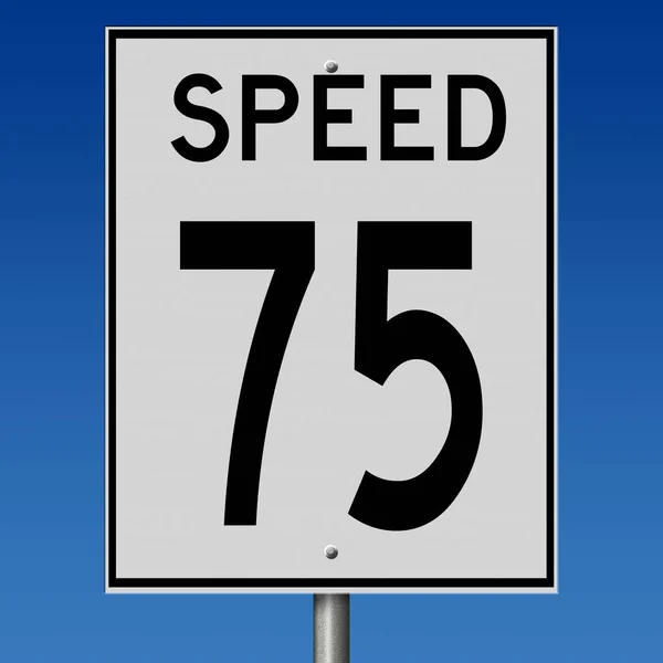 Rendered Speed Sign Mph — Foto Stock