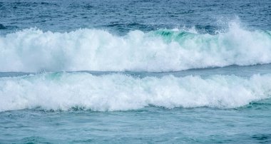 Breaking waves near a beach in Sri Lanka