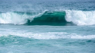 Breaking waves near a beach in Sri Lanka