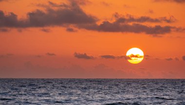 Golden sunset on the western side of Sri Lanka