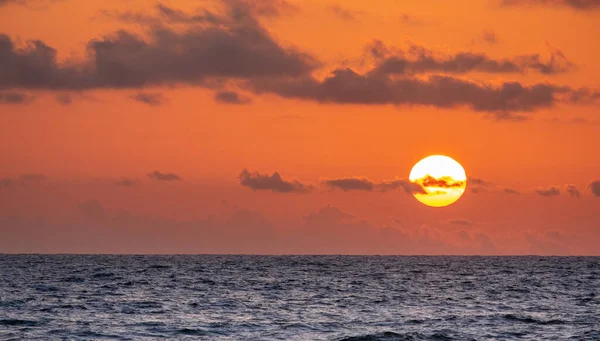 Golden Sunset Western Side Sri Lanka — Stockfoto