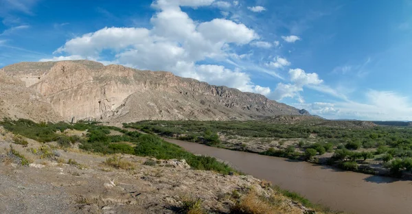 Rio Grande River Marking Mexico Border Big Bend National Park — Fotografia de Stock