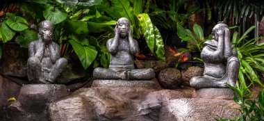 Statue at Wat Saket Buddhist Temple in downtown Bangkok