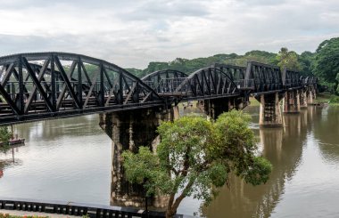 Landmark bridge over the River Kwai at Kanchanaburi Thailand